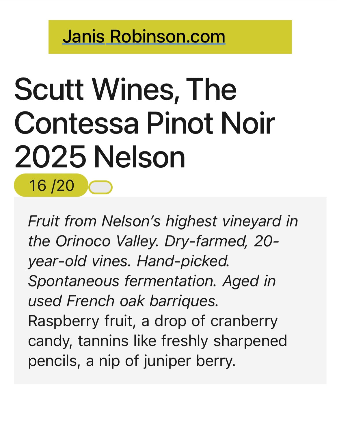 2025 ‘THE CONTESSA’ PINOT NOIR (case of six)